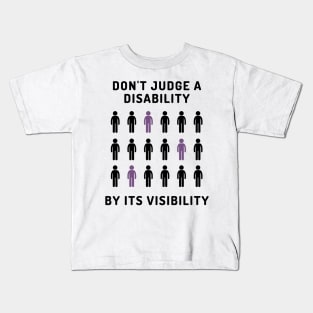Disability Visability Black Text Kids T-Shirt
